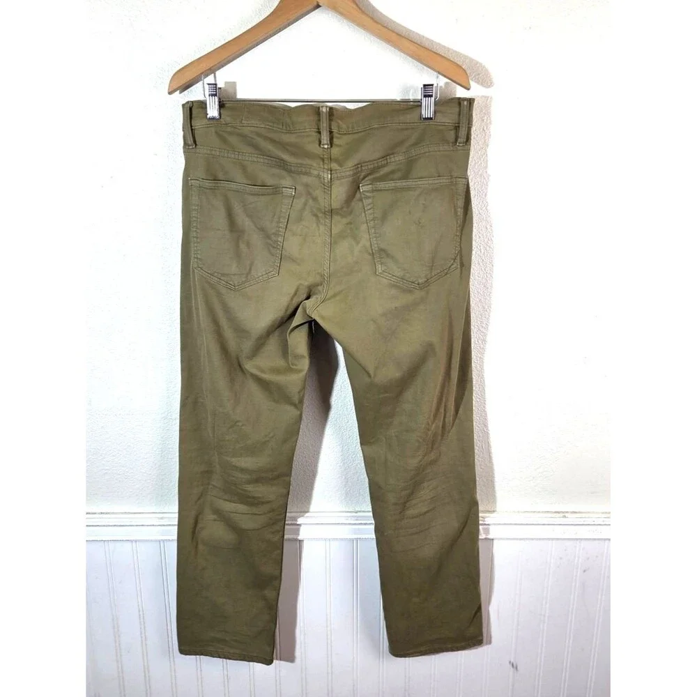 Banana Republic Slim Fit Pants 32x34 Khaki Stretch Chinos Men Distressed Knee